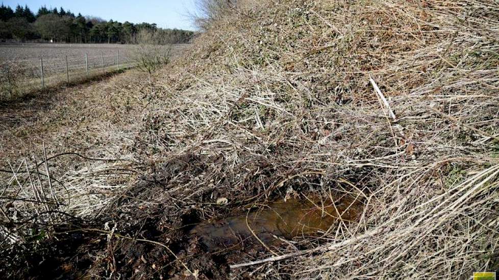 Door het gewicht dat nu op de berg drukt,  wordt het zand aan de onderkant naar de zijkanten weggeduwd. Daardoor ontstaan scheuren in de deklaag en sijpelt er vervuild water, ook wel percolaat genaamd, uit de berg.