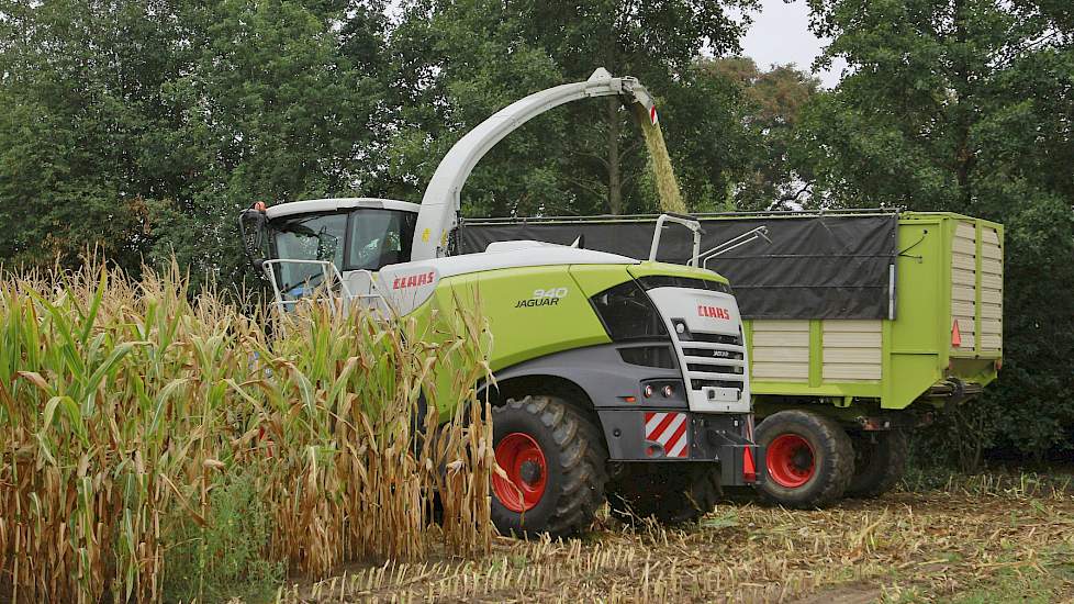 De nieuwe hakselaar beschikt over een shredlage-korrelkneuzer. Dat is het voornaamste verschil met de oude hakselaar van het loonbedrijf.