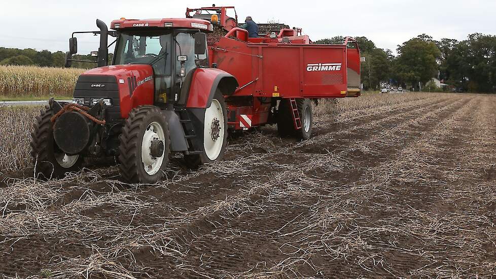 De aardappelen gaan in Winterswijk-Meddo in de bewaarschuur.