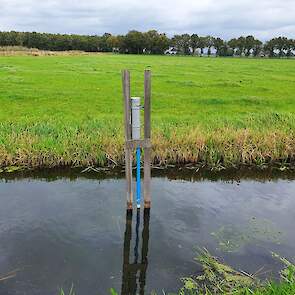 In de sloten werd regelmatig gemeten hoe hoog het water stond. De boeren konden deze data allemaal terug vinden op een website.