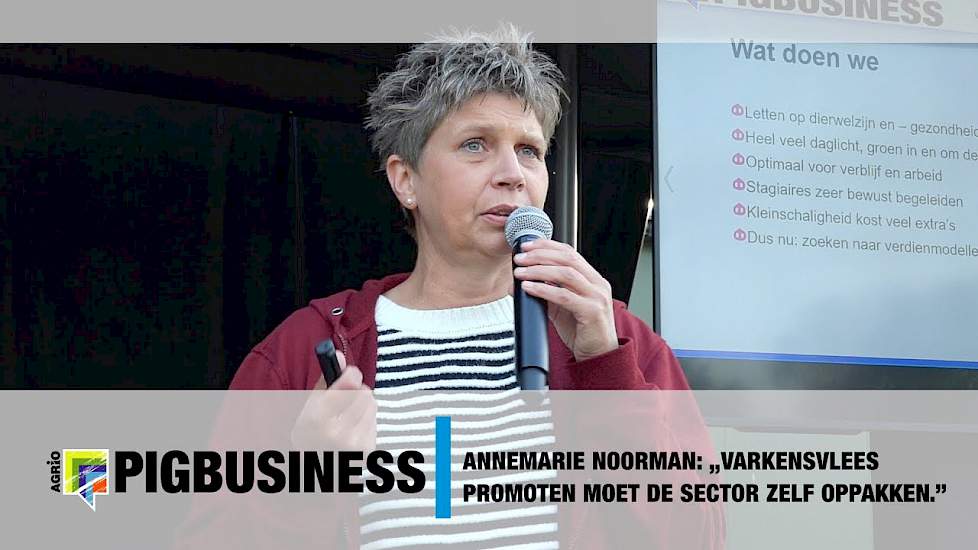 Annemarie Noorman  „Varkensvlees promoten moet de sector zelf oppakken ”